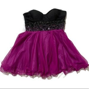 Beautiful Short Purple Sequence Dress